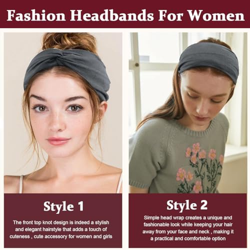MAYCREATE® 6PCS Wide Hair Band for Women Girls, Stretchy Bands, Twisted Knots Wrap, Soft Dacron Turban for Face Clean, Makeup, Yoga, Workout MAYCREATE® 6PCS Wide Hair Band for Women Girls, Stretchy Bands, Twisted Knots Wrap, Soft Dacron Turban for Face Clean, Makeup, Yoga, Workout